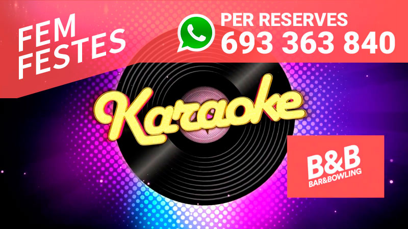 Banner de festes Karaoke al Bowling Sucre